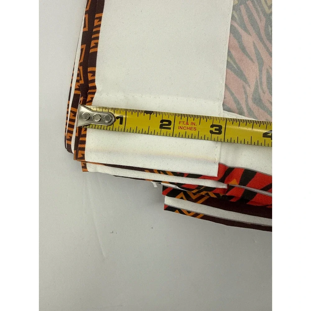 Ambesonne Tribal Zebra Print Window Curtains 2 Panel Set Red Brown 56x95 NEW